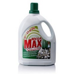 Megamax sensitive 3l (4) tekoči detergent strojno in ročno pranje perila