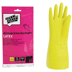 [016428] SMA59 večnamenske rokavice rumene, vel.7/S Clean&amp;Clever (20x10)
